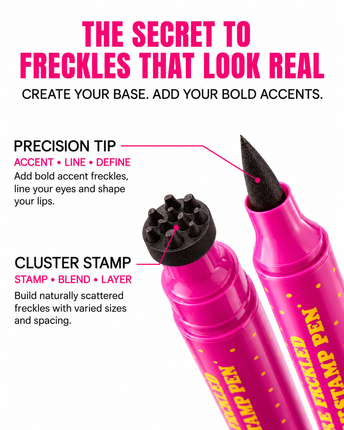 FreckleMuse™ – Waterproof Dual-Ended Freckle Stamp Pen