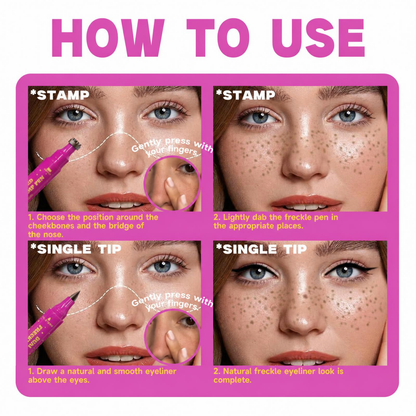 FreckleMuse™ – Waterproof Dual-Ended Freckle Stamp Pen